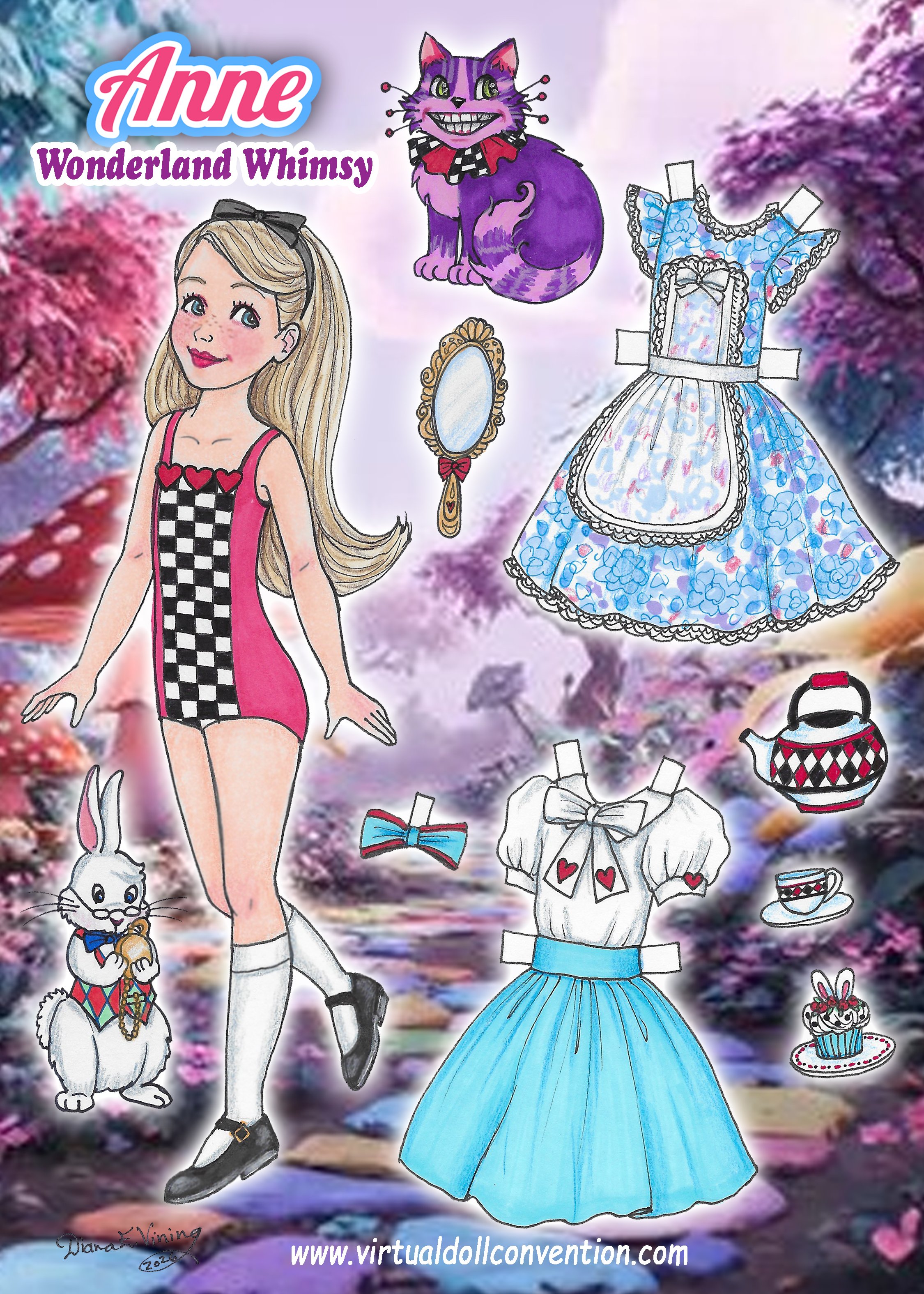 Anne Wonderland Whimsy Paper Doll Set - Created by Diana Vining — VDC